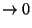 $\displaystyle \rightarrow 0
$