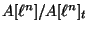 $ A[\ell^n]/A[\ell^n]_t$