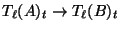 $\displaystyle T_{\ell}(A)_t \rightarrow T_{\ell}(B)_t$