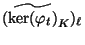 $ (\widetilde{\ker(\varphi _t)}_K)_{\ell}$
