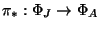 $ \pi_*:\Phi_J\rightarrow
\Phi_A$