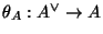 $ \theta_A:A^{\vee}\rightarrow A$