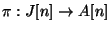 $ \pi:J[n] \rightarrow A[n]$