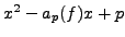 $ a_p(f)$