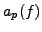 $\displaystyle x^2 - a_p(f)x+p \equiv x^2 + (p+1) x + p \equiv
(x + 1) (x + p)\pmod{\lambda}.
$