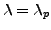 $ \lambda_p\subset\lambda$