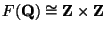 $ F(\mathbf{Q}) \cong \mathbf{Z}\times \mathbf{Z}$