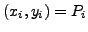 $ (x_i,y_i)=P_i$