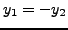 $ y_1 = -y_2$