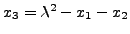 $ x_3=\lambda^2 -x_1 - x_2$