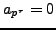$ a_{p^r} = 0$