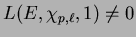 $\displaystyle L(E,\chi_{p,\ell},1)\neq 0
$