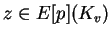 $ z\in E[p](K_v)$