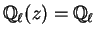 $ \mathbb{Q}_{\ell}(z)=\mathbb{Q}_{\ell}$