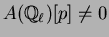 $ A(\mathbb{Q}_{\ell})[p]\neq 0$